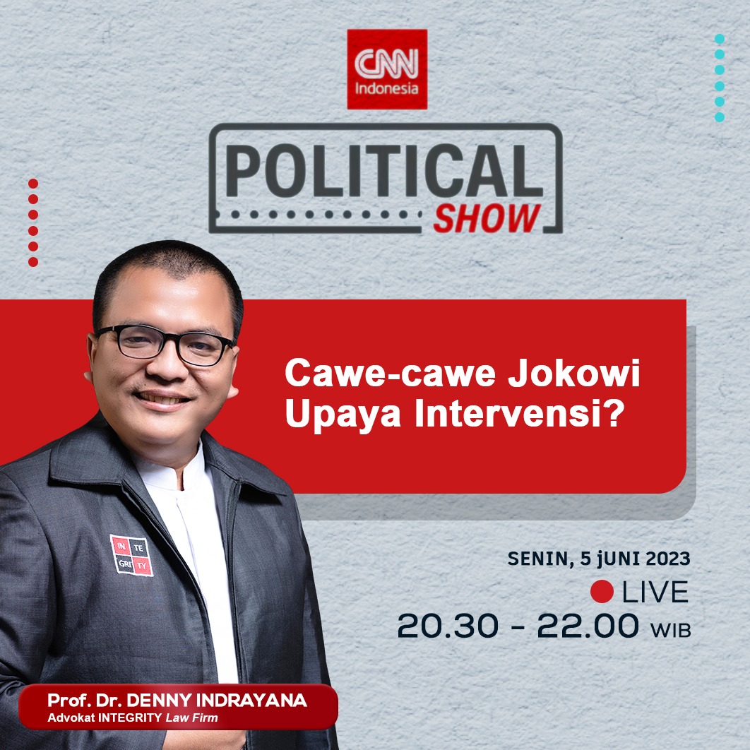 dennyindrayana's tweet photo. Mohon  izin siang dan malam ini, saya hadir live via zoom di dua program yang berbeda yaitu Political Show CNN Indonesia dan  Metro Siang Metro TV membicarakan soal "𝘊𝘢𝘸𝘦-𝘤𝘢𝘸𝘦𝘯𝘺𝘢 𝘗𝘳𝘦𝘴𝘪𝘥𝘦𝘯 𝘑𝘰𝘬𝘰𝘸𝘪, 𝘚𝘰𝘢𝘭 𝘓𝘢𝘱𝘰𝘳𝘢𝘯 𝘬𝘦 𝘗𝘰𝘭𝘪𝘴𝘪 & 𝘚𝘶𝘳𝘢𝘵 𝘛𝘦𝘳𝘣𝘶𝘬𝘢 𝘜𝘯𝘵𝘶𝘬 𝘔𝘦𝘨𝘢𝘸𝘢𝘵𝘪". Saksikan dan simak agar tidak gagal faham. 🙏