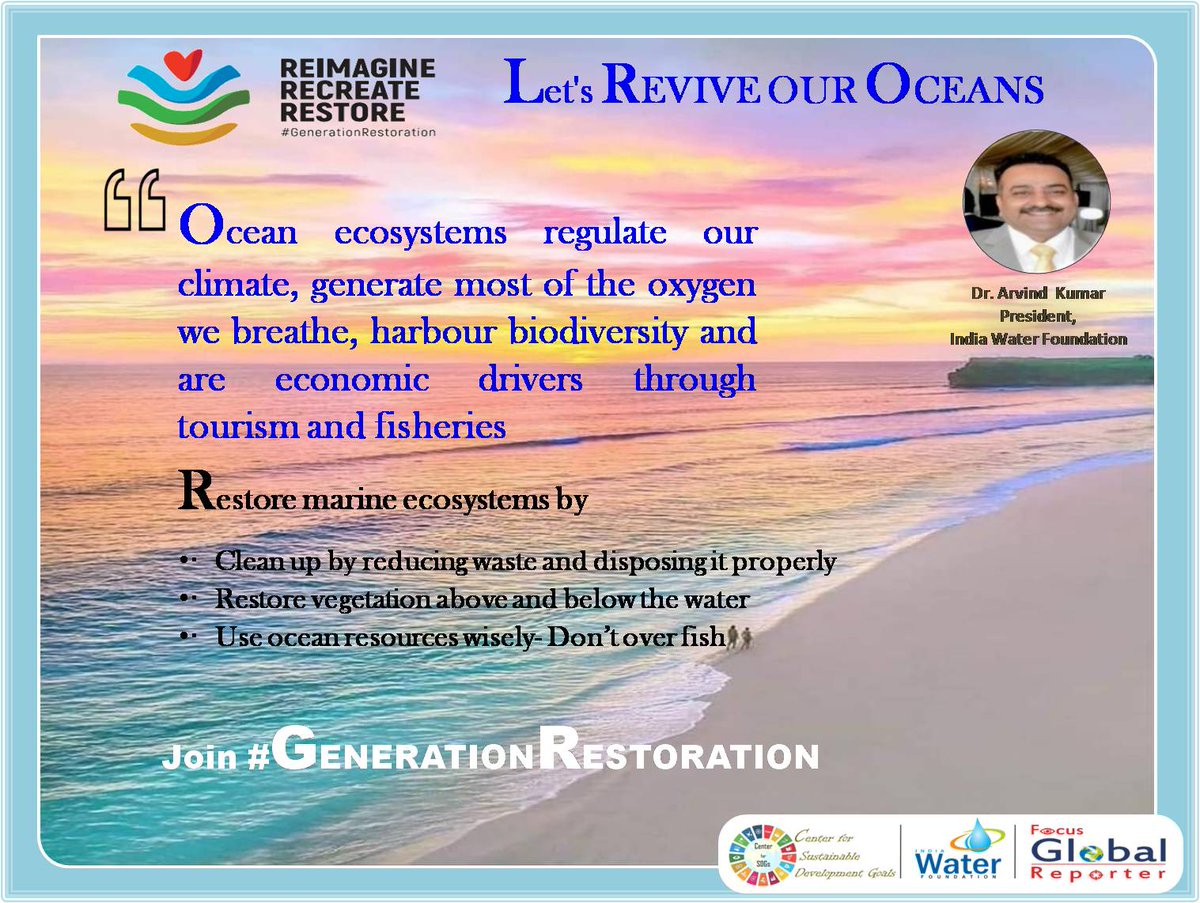 #SaveOurOcean #4oceancleanup #RestoreMarineEcosystems #climatechange #marinelitter #marinedebris #oceanscience #WorldEnvironmentDay2023 #ForPeopleForPlanet #GenerationRestoration #greenindia #plasticpollution #ForNature @g20org @UNOceanDecade @OurOcean @cleanganganmcg
