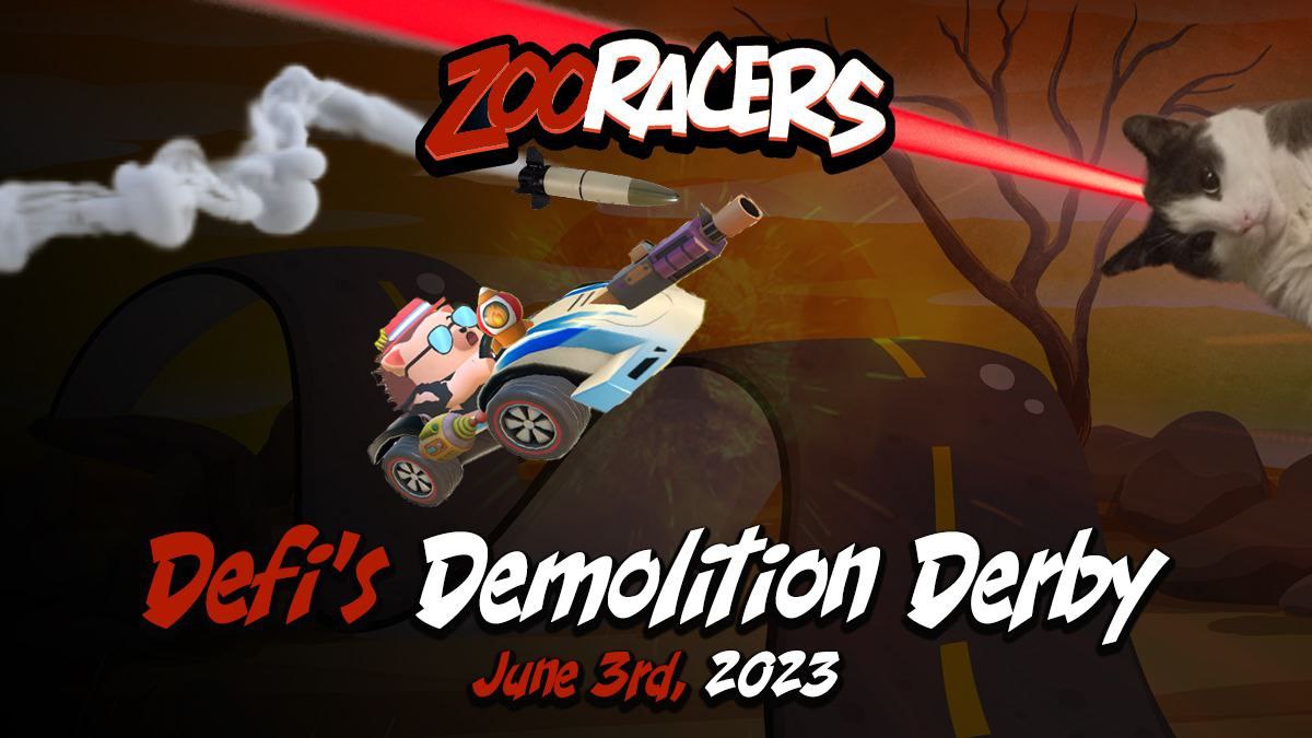 Check out DeFi's Destruction Derby #ZooRacers Community Tournament @ZooGamesCrypto @ZooEcosystem $ZOO 

featuring 
@defifuddestroy
@jgbtrade666
@imdasif1999
@AllPlay_Studio
@DSully17
@OGZooRacer
@fobalgames
@THE_WAN_KING
@chippy_02
@zooster87
@kramnik5
@Ezra_kalleb
@Cobaltr0se…