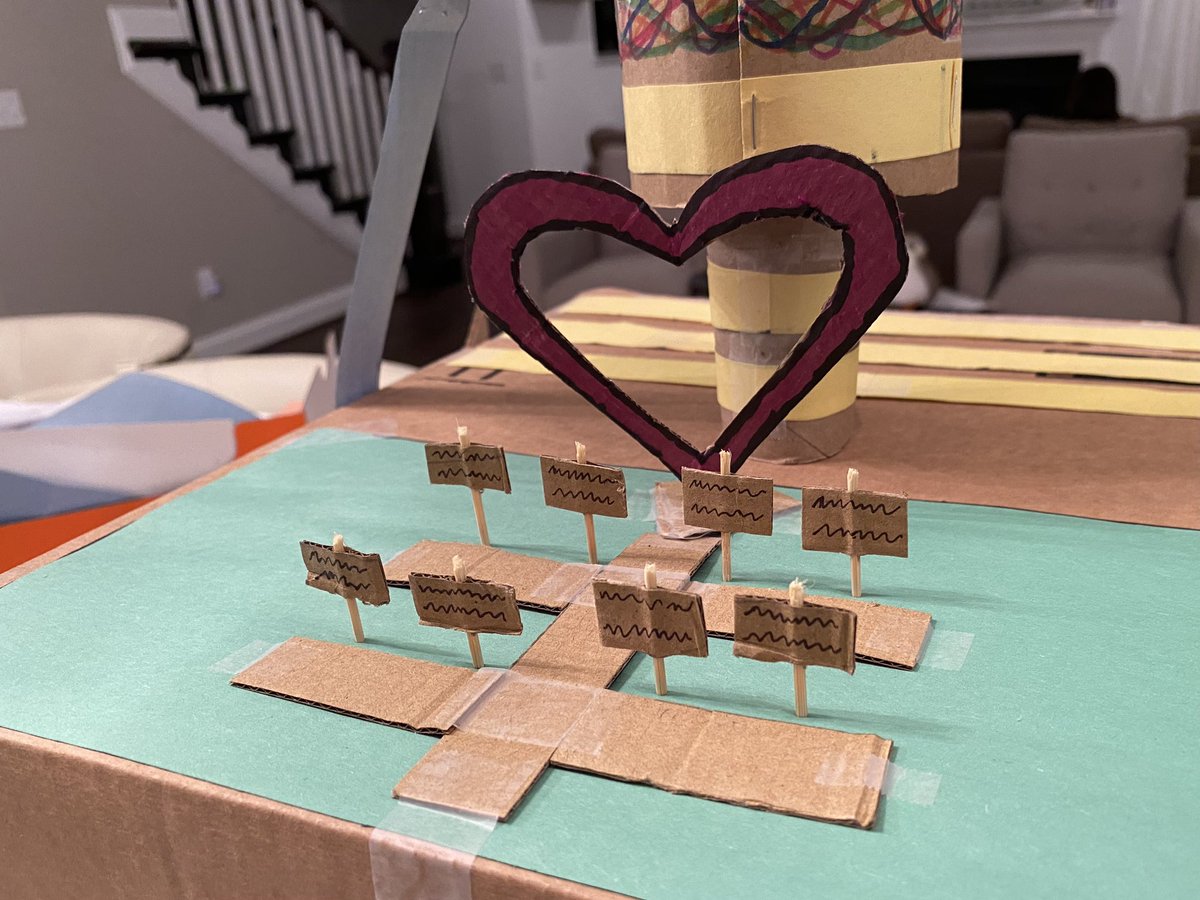 JustBeezuss's tweet photo. Hey @stampylongnose ! I made this cardboard box of your house and Funland. I originally made a box like this in 2015 as a collector for Valentine’s Day cards. I couldn’t find a picture, so I just made another one! I hope you enjoy it and thank you for everything you do! 🧡🤍 https://t.co/myPEqA6yDn