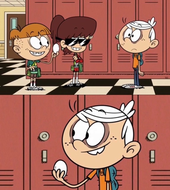 Nice of Liam giving Linc an egg!🥚#theloudhouse #NationalEggDay