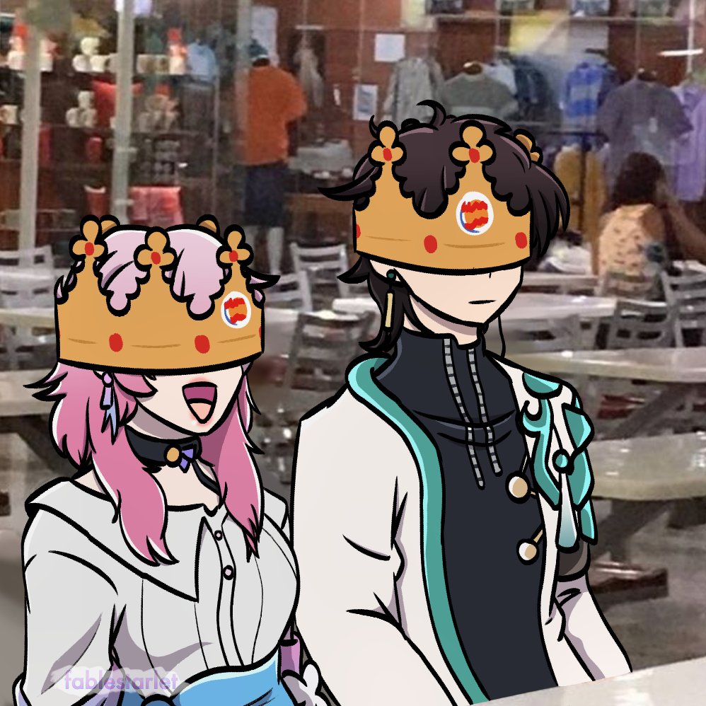 They're having a burger king moment together.

#honkaistarrail #March7th #danheng #danmarch