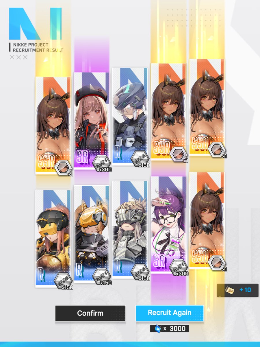 Came back to NIKKE and guess got blessed by the luck bunny