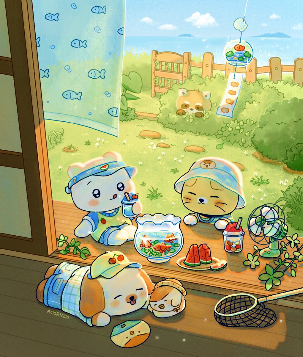 여름날씨 🍉🧊
#イラスト #illustlation