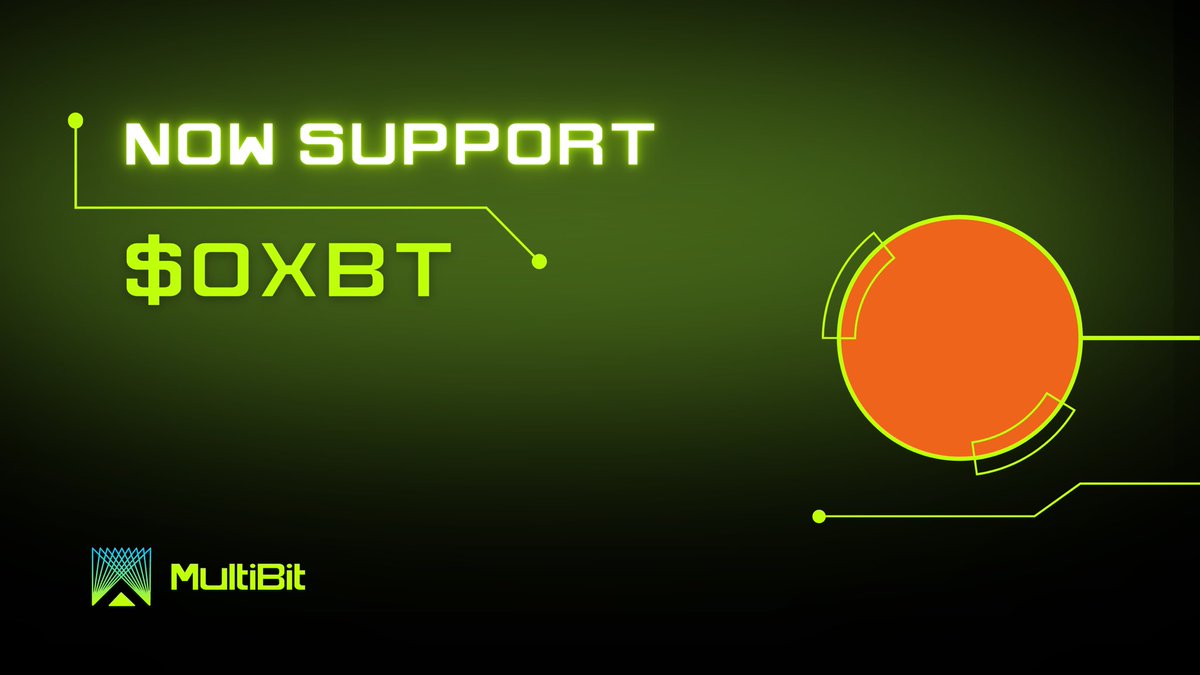 🟧Breaking News🟧

🌉MultiBit now supports $OXBT to be bridged over to <a href="/ethereum/">Ethereum</a> and <a href="/BNBCHAIN/">BNB Chain</a> 

↔️It’s a two way street

@RedactedBTCNFT <a href="/BitGod21/">BG</a>