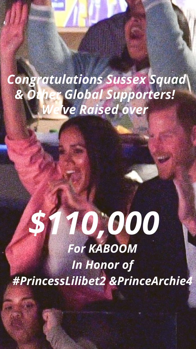 Amazing! I love our Squad! Happy birthday Princess Lili
#PrincessLilibet2 #PrinceArchie4 
#KABOOM 
#SussexSquad 

give.kaboom.org/campaign/susse…