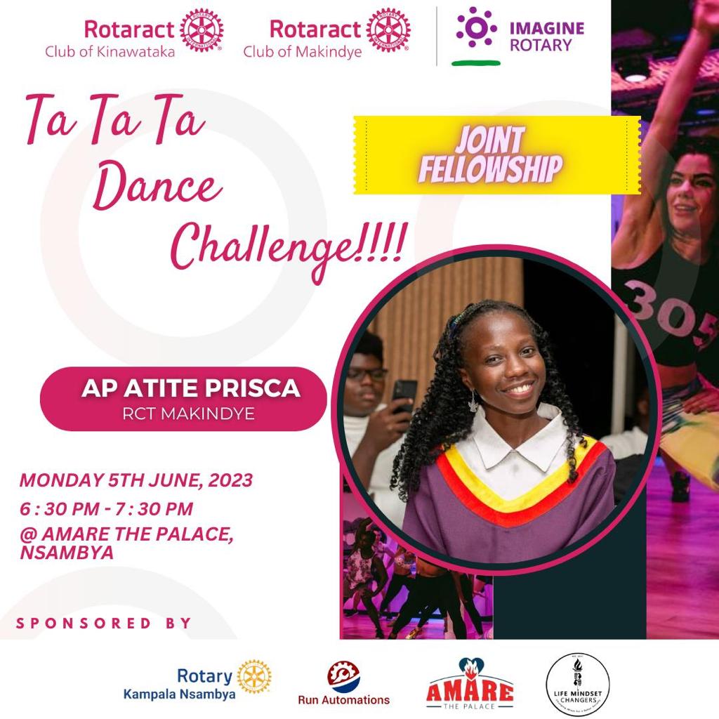 5th - June - 2023 

 As we witness the transition of power within the the Rotary fraternity *RAC Kinawataka*, @RotaractD9214 The Eagles for a joint dance fellowship with *RAC Makindye* , The Mankind.@RotaractD9213 @makindye_rct

#ImagineRotary 🌍🌍 #atitewellness #atiteprisca