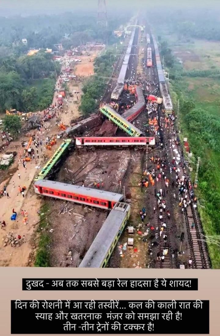 रेल हादसे की तस्वीरें भयावह हैं - त्रासदी ने शून्य सा कर दिया है 

300 के क़रीब मौतें - जहां एक पिता का अपने बेटे का शव ढूँढने वाले वीडियो ने अनायास ही आँखें नम कर दीं

यह लोग यात्रा पर निकले थे - मंज़िल पर पहुँचना था - बहुतों का गंतव्य घर था - अब कभी घर नहीं लौटेंगे