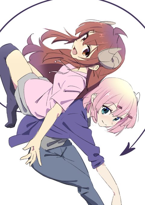 シャミモモ描きました
 #まちカドまぞく https://t.co/at6kw6M3rl