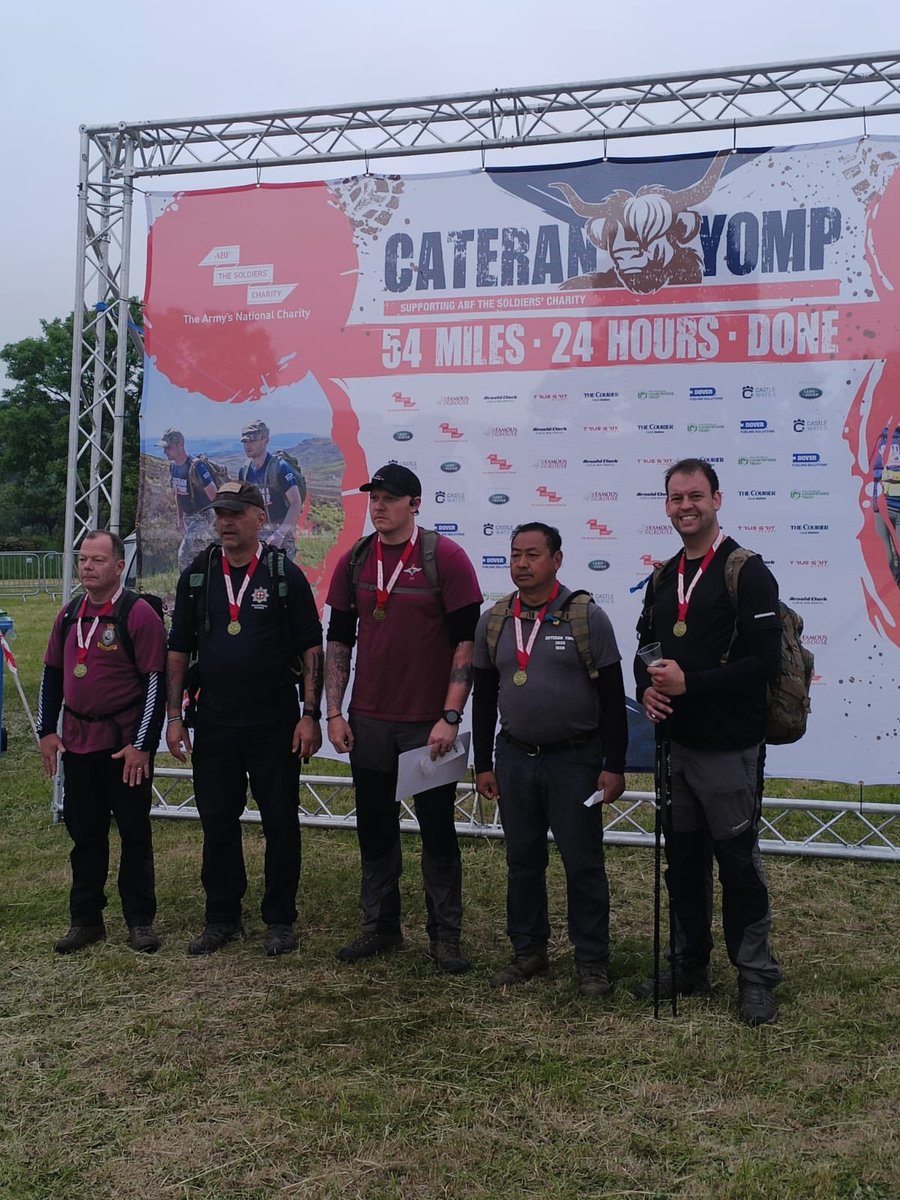 24 hours and 54 miles later, the team have crossed the finish line! An incredible effort, well done! #cateranyomp2023