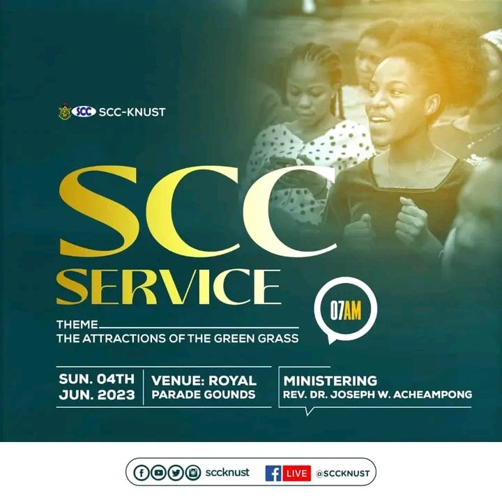KNUST_Live's tweet image. The first SCC service for the semester comes off, today.
Christian brother, don't exempt yourself.
#KNUSTLive | #SCCSunday