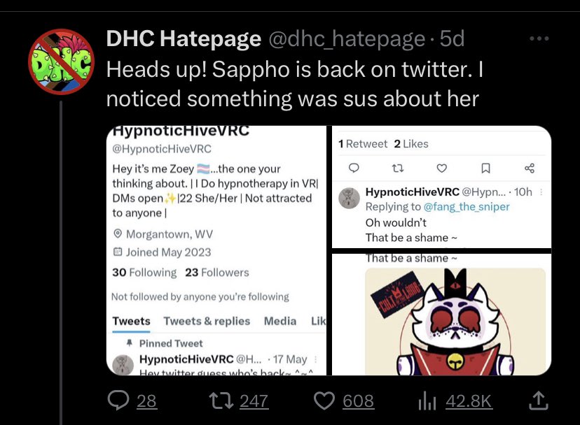 DHC Hatepage On Twitter Deleting This Post Because It Was Spreading 