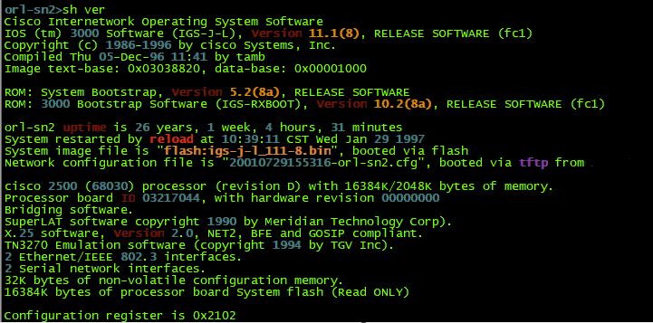 TIL there's a Cisco network switch in the wild that has an uptime longer than my lifetime 😲