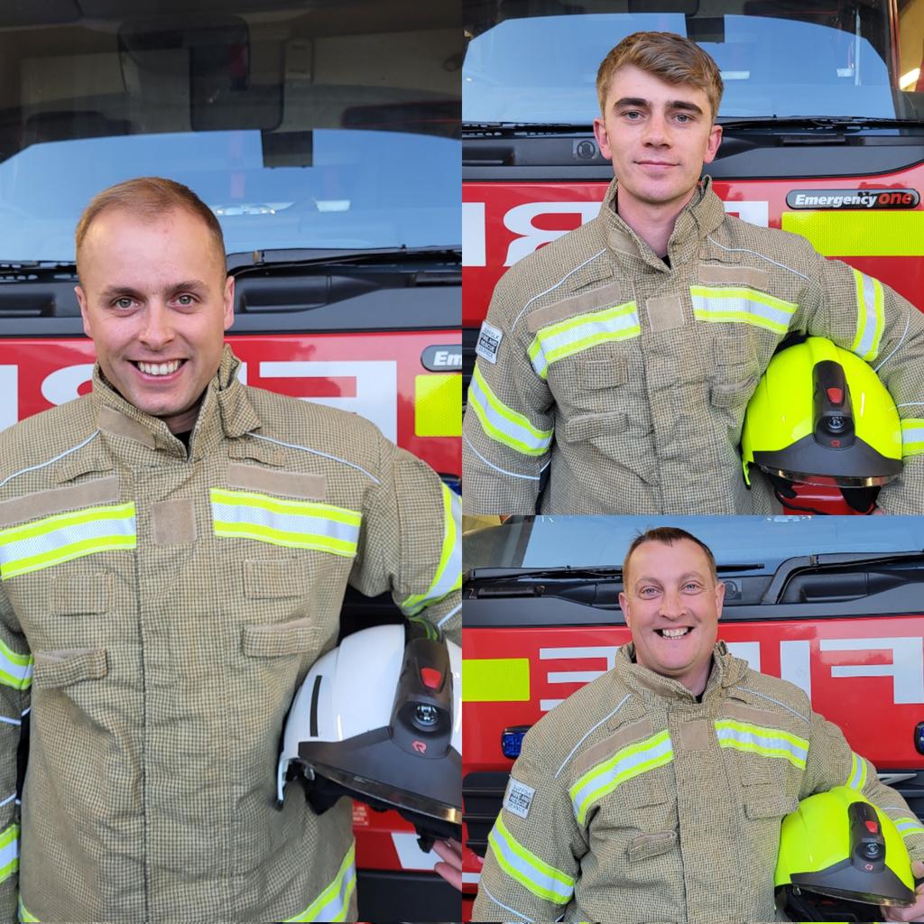 NthLowestoft16's tweet photo. 'Meet the Ben's'
Watch Manager Ben Whale ⬅️
FF Ben Testoni ↗️
FF Ben Horne ↘️
All 3 Ben's are Whole-time (full-time) @SuffolkFire #Firefighters at @LowestoftSouth working on Blue &amp; Red watches. The Ben's are available to respond on days off and in-between shifts 
🧑‍🚒📟 🧑‍🚒📟 🧑‍🚒📟 https://t.co/cVPZtHlxnP