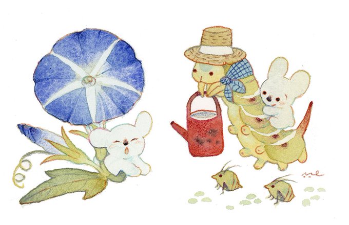 「animal watering can」 illustration images(Latest)