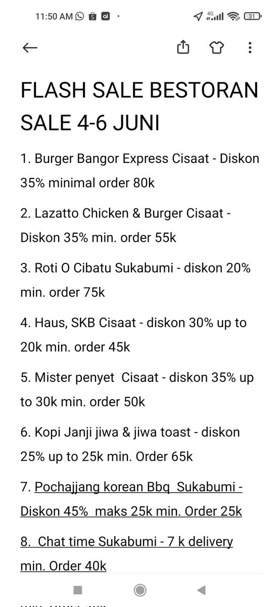 Pas lagi laper cek app Gojek eh ada promo #BestoranJuni di #GooFood asyik banget banyak diskon donk ampe aku list pengen kucoba semua