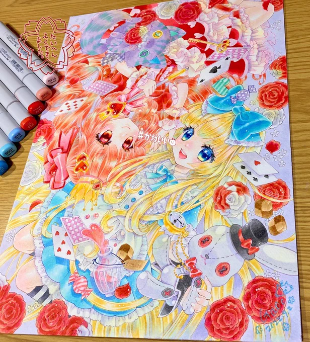 #TLを薔薇のお花まみれにする 薔薇は案外描いてるから有る!