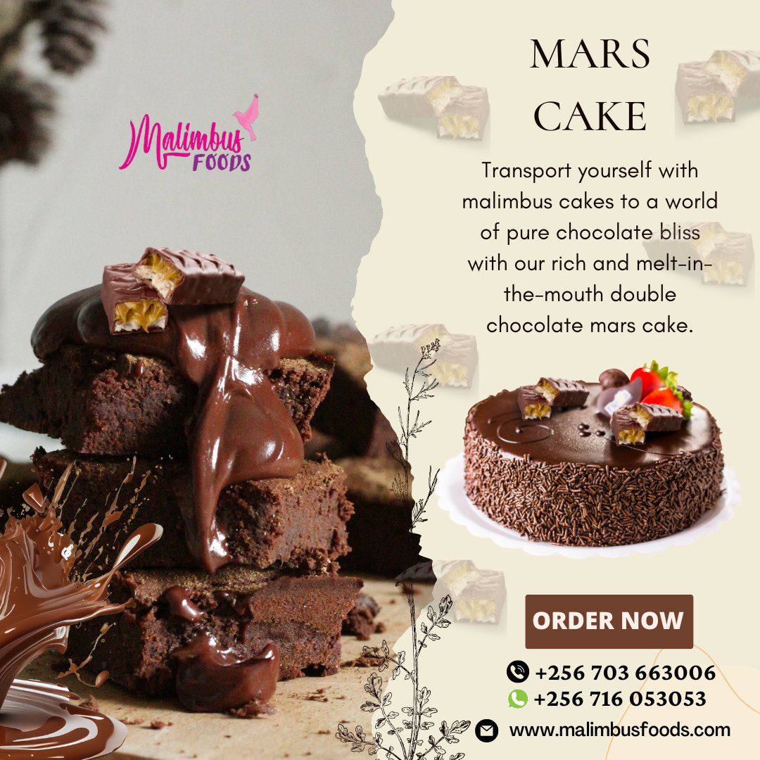 malimbusfoods's tweet photo. Transport yourself with malimbus cakes to a world of pure chocolate bliss with
our rich and melt-in-the-mouth double chocolate mars cake.
WHATSAPP : +256 716 053053
ORDER NOW : +256703663006
:
#malimbus #cakeart #nature #usa #photography #life #ugandan #gainwithxtiandela #follow https://t.co/hhZdVrIXfL