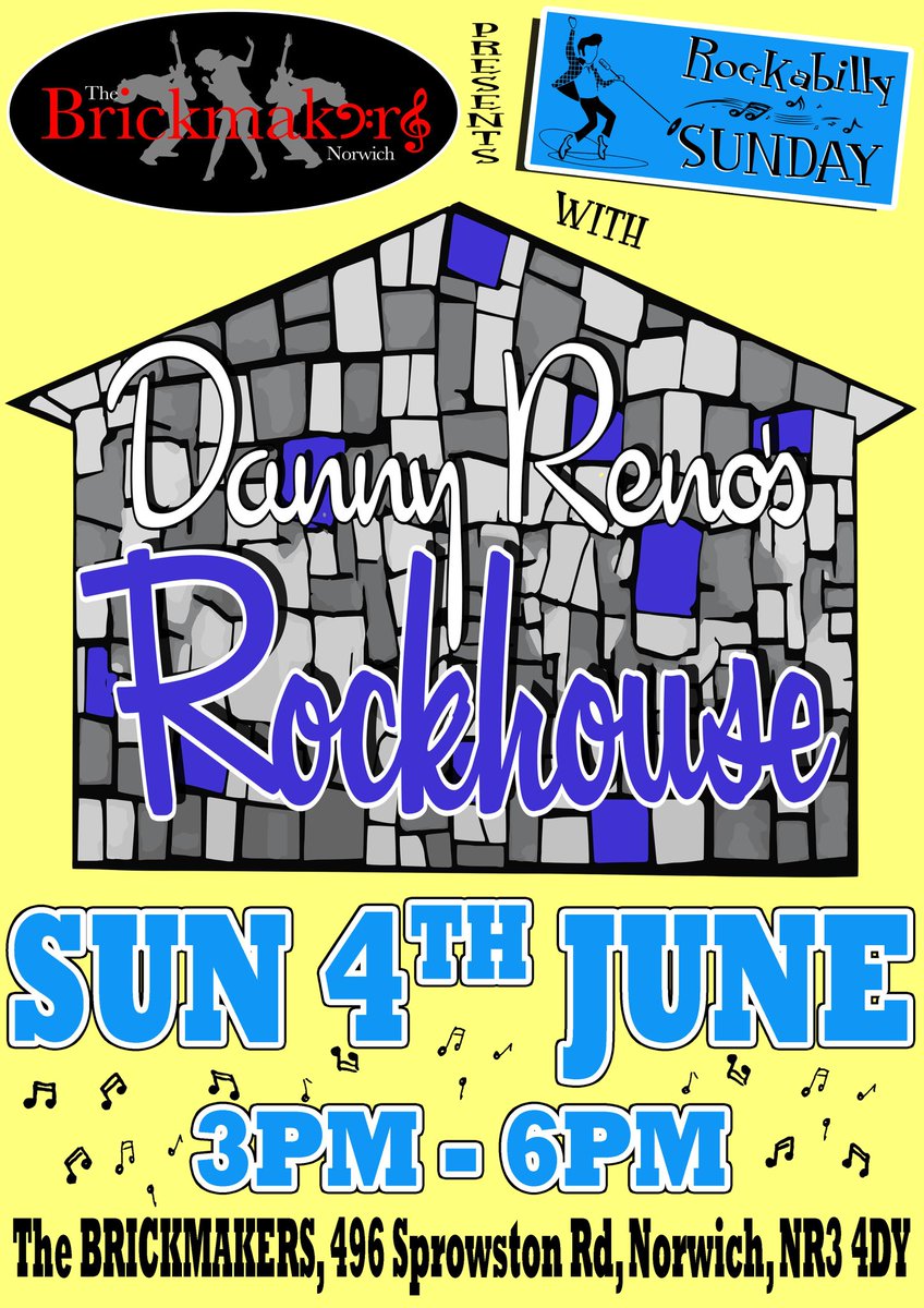 Even more Rock n roll....
Danny Reno's Roadhouse  Sunday afternoon from 3pm at The Brickmakers Norwich 2023 

#thebrickmakersnorwich2023 #whatsonnorwich #norwich #livemusic #norwichpub #norwichevents #cityofale2023 #dutchtrail #nr3
