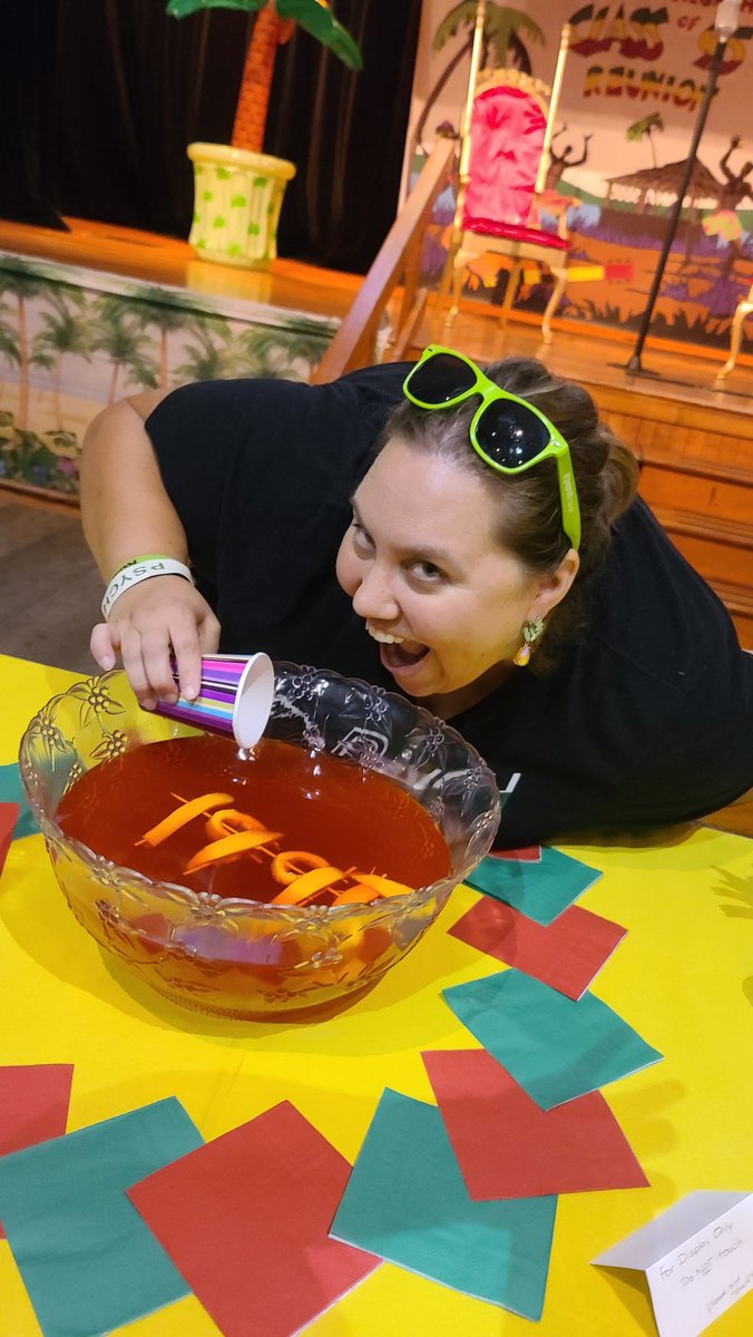 jedipirate's tweet photo. The attending members of the weekly Zoom group, the forbidden punch bowl, and @MinnerDinner preparing to drink from the forbidden punch bowl at @PCC_PAC. #PCCPAC #PCCPACTheReunion #NoBodyNoCrime https://t.co/mgr3pq3FUo