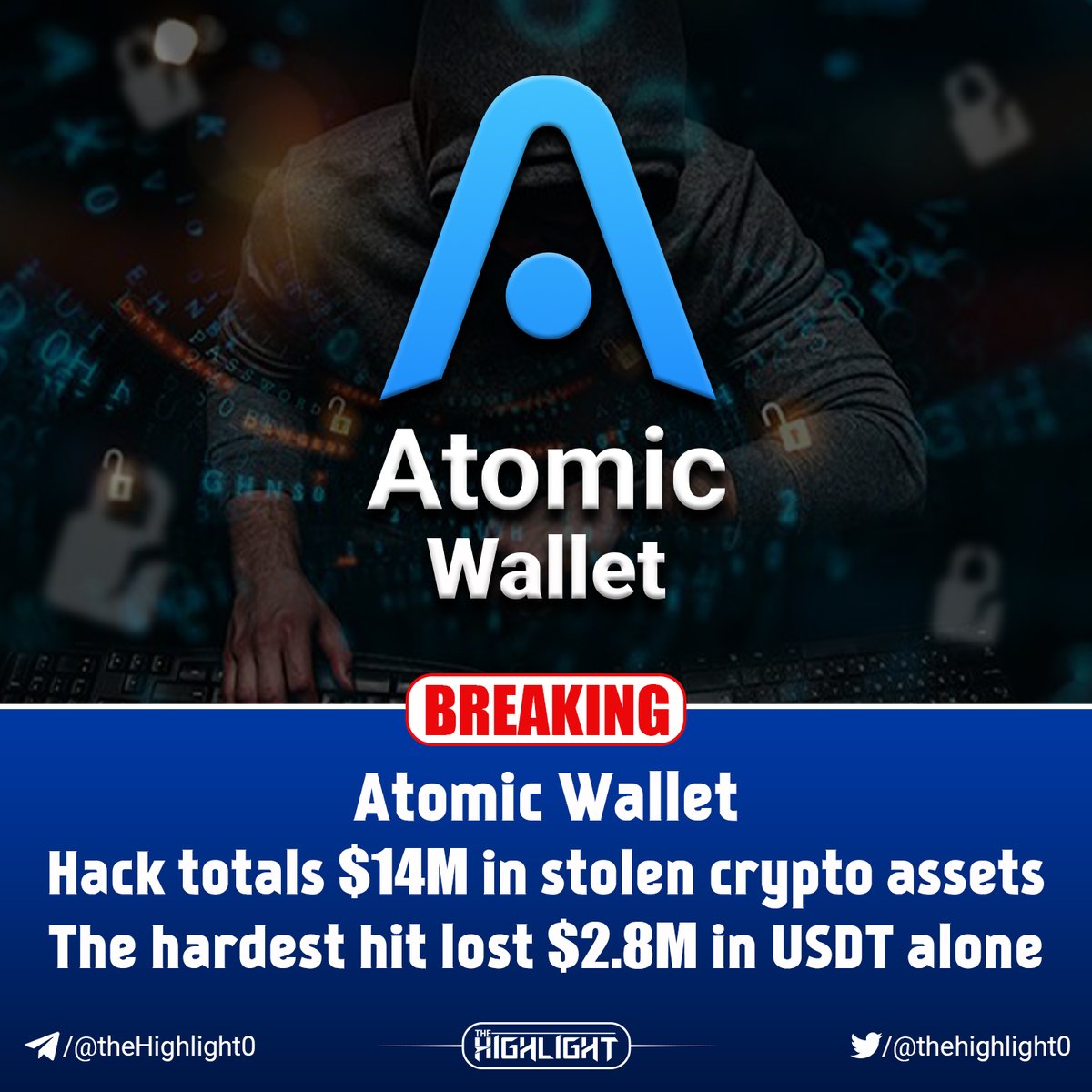 thehighlight0's tweet image. BREAKING: Atomic Wallet hack totals $14M in stolen crypto assets. The hardest hit lost $2.8M in USDT alone.
#AtomicWallet #HackCrypto $USDT #CryptoUpdate