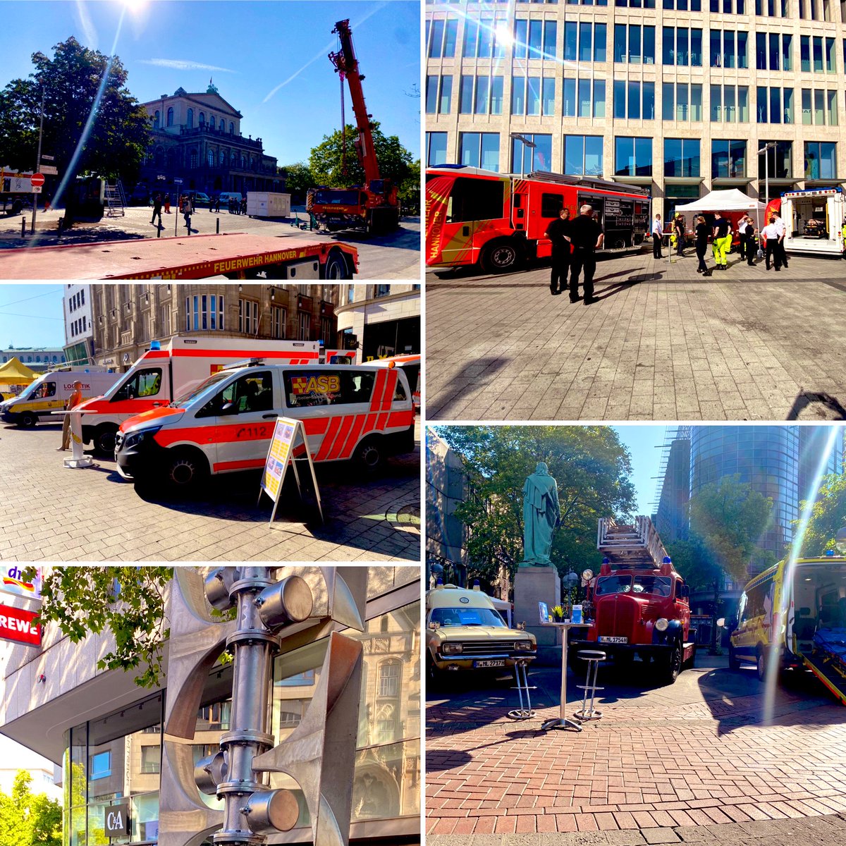 Feuerwehr_H's tweet photo. Heute ab 11 h findet die Blaulichtmeile 2023 in der City statt. Wir freuen uns auf euch! #feuerwehr #rettungsdienst #blaulichrmeilehannover #blaulichtmeile https://t.co/eNZ8or5Zcc