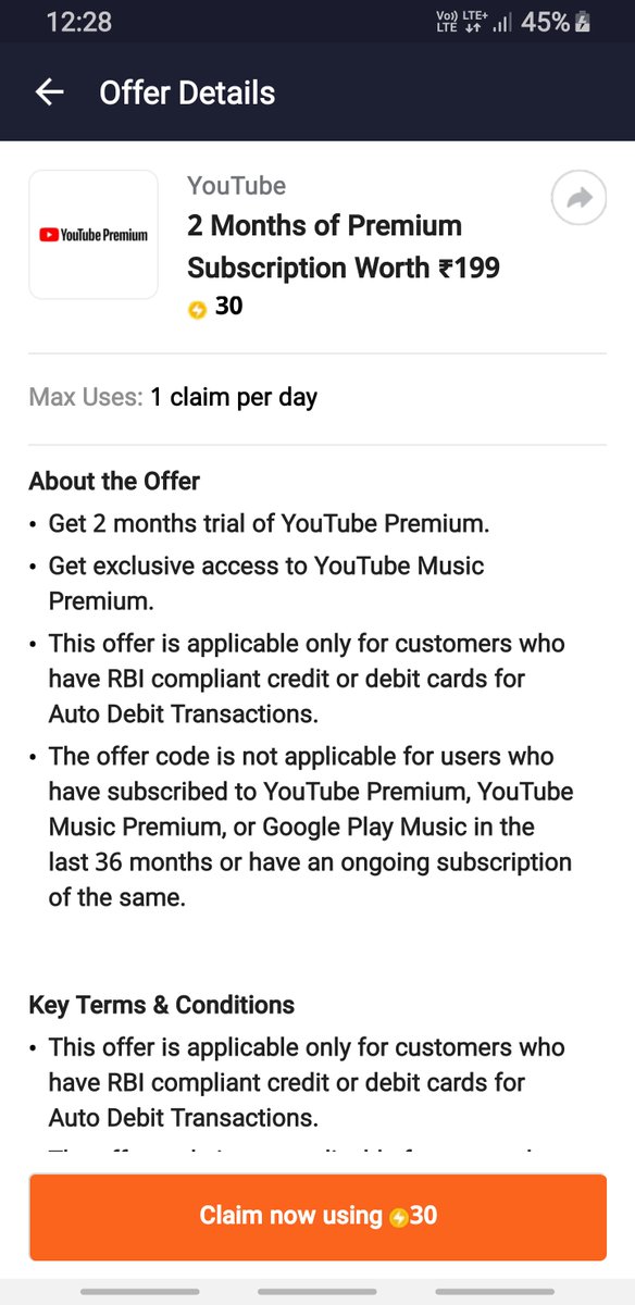 TechandTech108's tweet photo. Hi @TeamYouTube  is the offer for YOUTUBE Premium available by @Flipkart is wrong ?
Because i have gotten a community guidelines strike because i made a video on it.

Video:- https://t.co/xLlAdIYsrs https://t.co/Y9m6EZc1eU