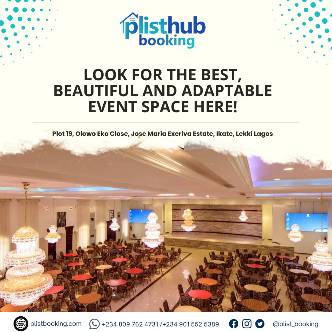 plist_booking's tweet photo. In need of a beautiful and adaptable event space for your upcoming special occasion? Contact us immediately to begin organizing your upcoming event at Plistbooking's event space. #bookingnigeria #bookinginlagos
#apartmentbooking #shortletbooking # #explorelagos https://t.co/xx4OizHCfL