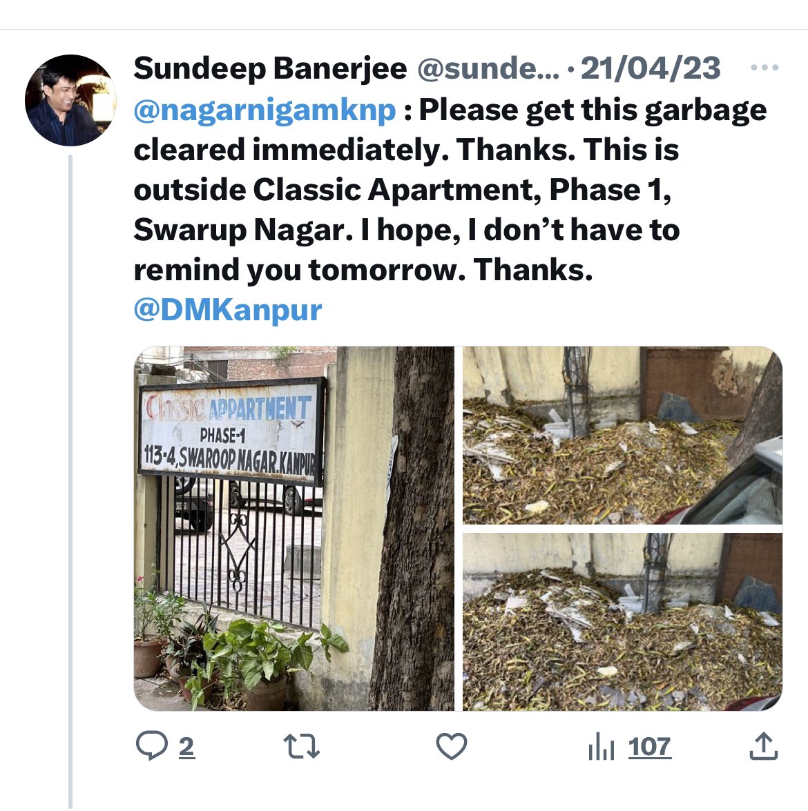 sundeep01's tweet photo. @nagarnigamknp @sarthaktandon94 @DMKanpur @CommissionerKnp @nagarnigamknp : This is pending since 21/04/23. Please keep the the fantastic work. https://t.co/carKjPuEoi