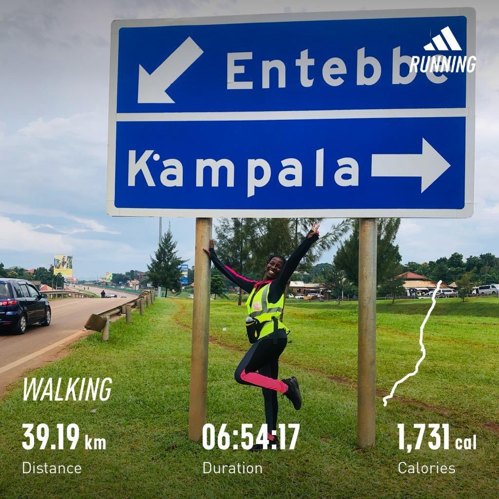 As others decided to walk to namugongo yesterday, we walked to Entebbe from Kampala. Great strides, Great weather, Great company

#EnduranceWalker
#Mountaingirl 
#MtKilimanjaroForAugust
#fitnessaddict