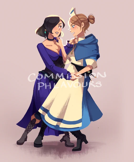 Throné stealing necklaces (and Castti's heart) commission for  