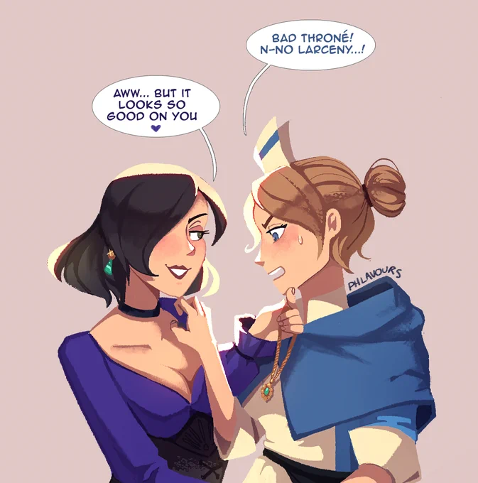 Throné stealing necklaces (and Castti's heart) commission for  