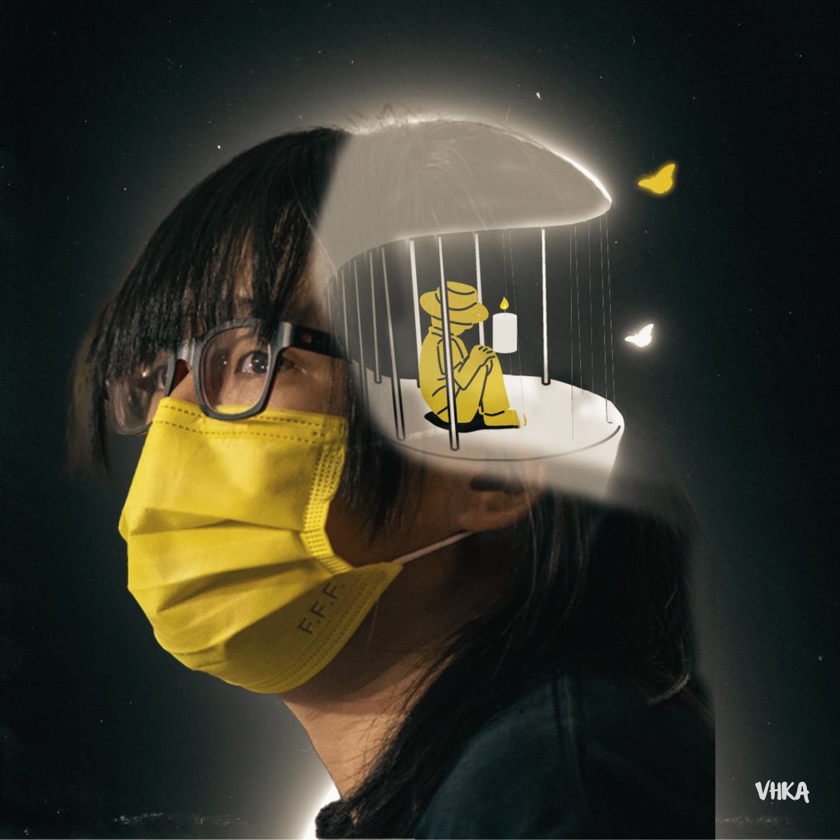 [Candlelight in prisons]

#ChowHangTung is on a 34-hr hunger strike today commemorating #TiananmenSquareMassacre on June 4th 1989.

She's now placed under solitary confinement as a punitive measure by the HK prison authorities.