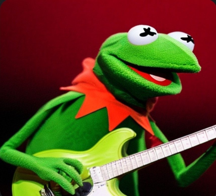Fun Fact. Kermit is an excellent guitar player. Can you guess what song he is playing? 🎶 💚🐸

#kermitthecoin
@Kermit_ERC