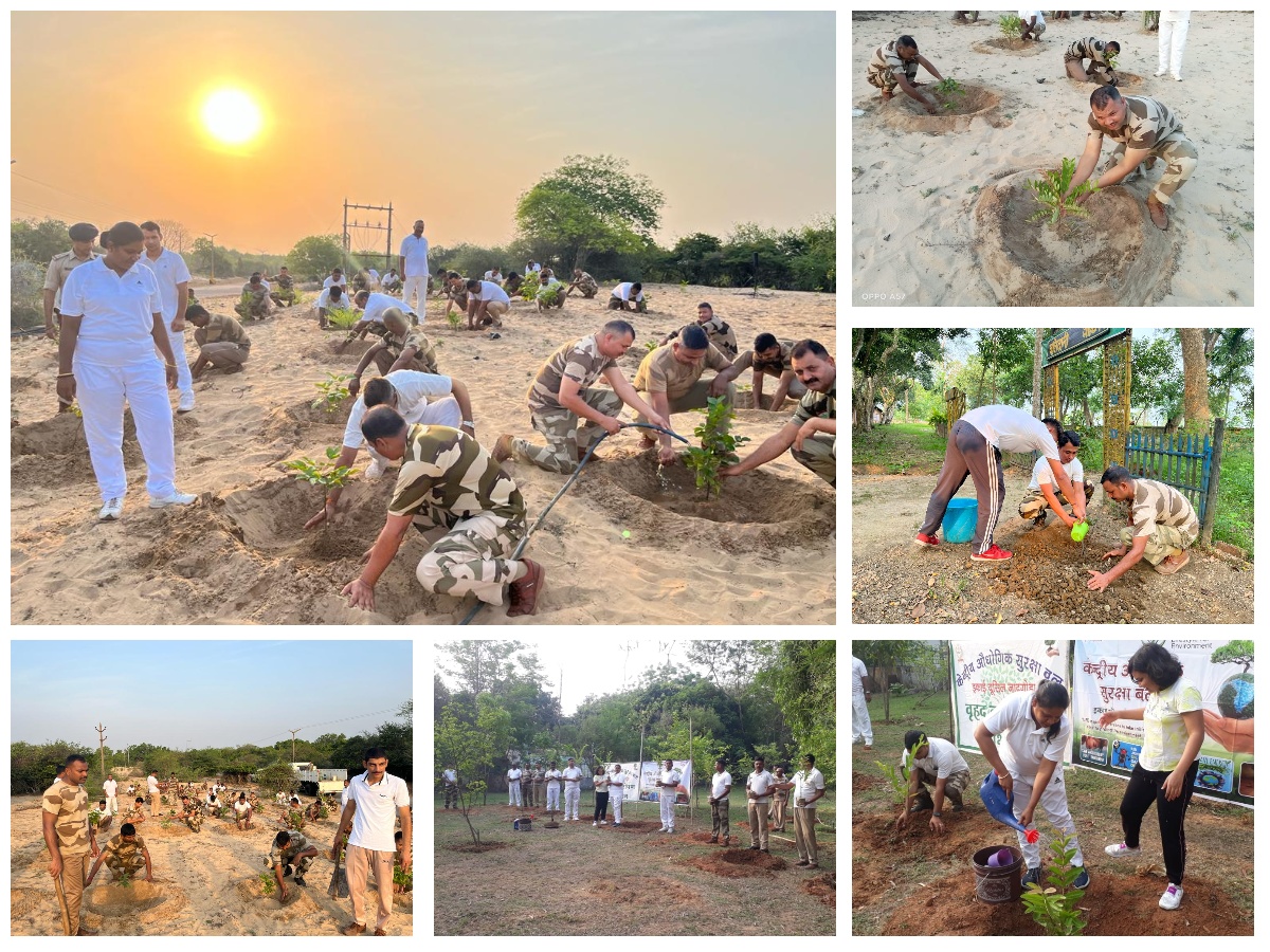 CISFHQrs's tweet photo. #EveryTreeCounts
Tree plantation drives for greener, sustainable & healthier environment under #MissionLiFE were organized @ CISF Units NTPC Kaniha, SDSC SHAR, ONGC Nazira & UCIL Jaduguda.
#PROTECTIONandSECURITY #ChooseLiFE
@HMOIndia
@moefcc https://t.co/8XWZKsOYMY