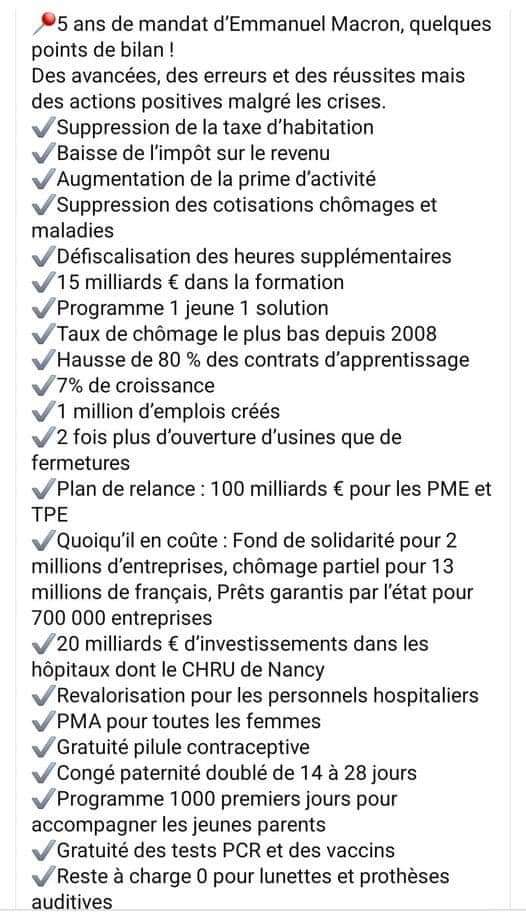 Fière du bilan du président !
Merci @EmmanuelMacron 
#avecvous #Soutien  #Renaissance 
@Renaissance @RenaissanceCor2