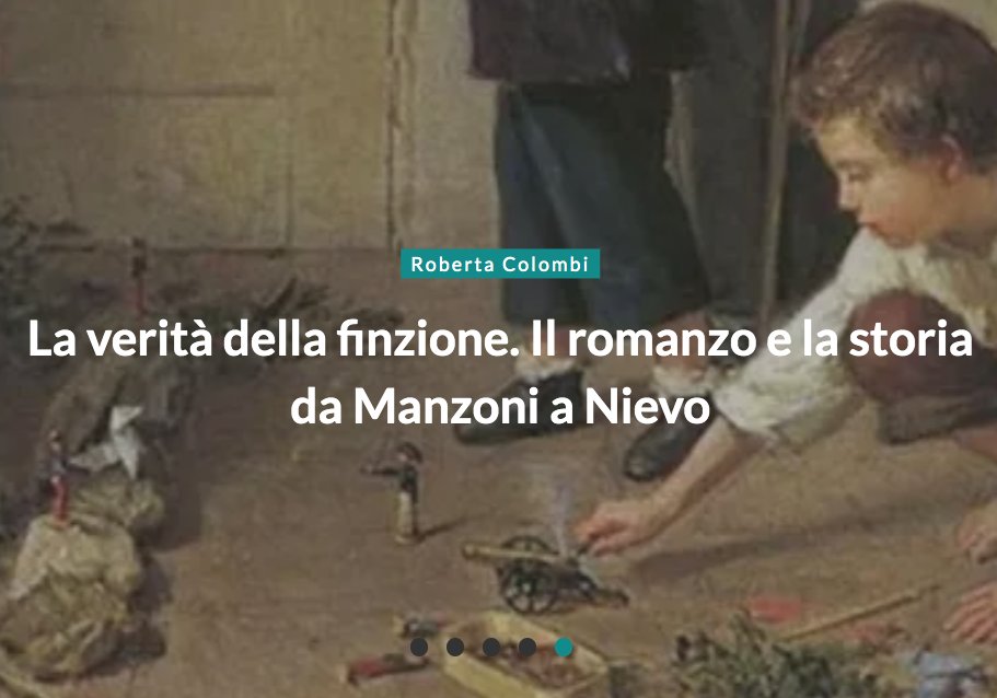 È stato pubblicato da poco da Carocci editore 'La verità della finzione. Il romanzo e la storia da Manzoni a Nievo', di Roberta Colombi. Ne pubblichiamo un estratto leparoleelecose.it/?p=47023 @Caroccieditore @00doppiozero @antinomie_it @LaRicercaOnline @sulromanzo @FataMorganaWeb