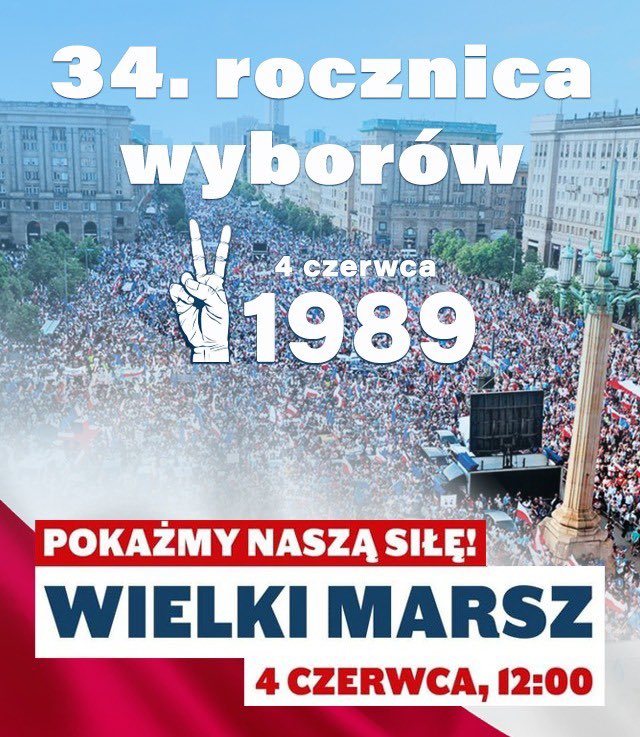 #Marsz4Czerwca 🇵🇱✌

#wsamopołudnie🕛

#Warszawa