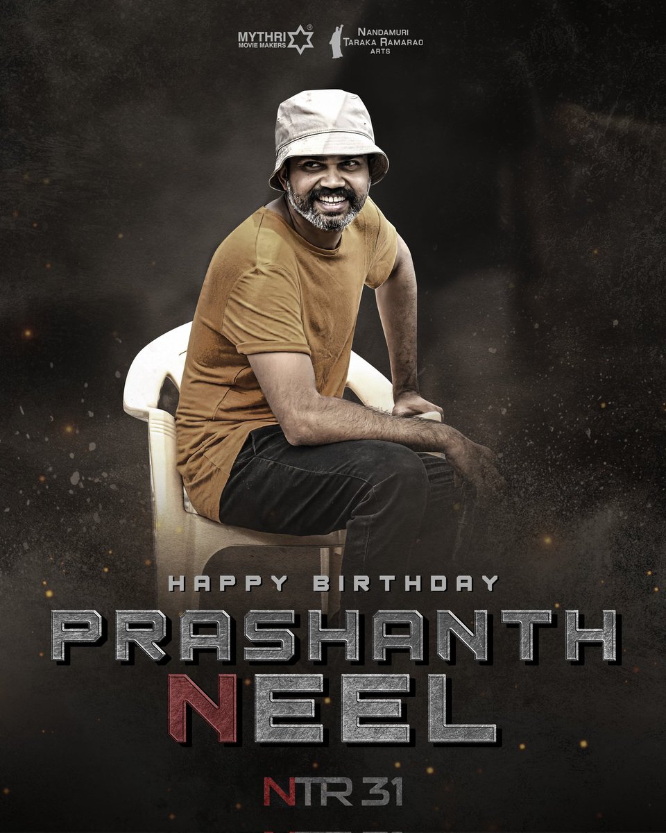 Team #NTR31 wishes the Sensational Director #PrashanthNeel a very Happy Birthday 🔥

Can't wait for the world to see your MASSive vision for #NTR31 💥💥

#HBDPrashanthNeel 🔥

@tarak9999 @NANDAMURIKALYAN @NTRArtsOfficial