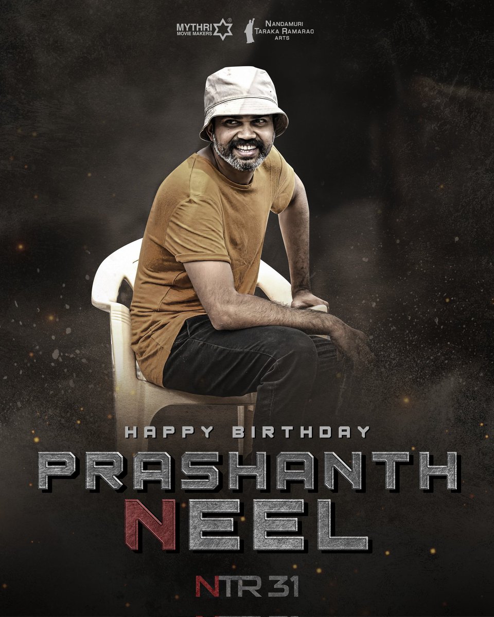 Team #NTR31 wishes the Sensational Director #PrashanthNeel a very Happy Birthday 🔥

Can't wait for the world to see your MASSive vision for #NTR31 💥💥

#HBDPrashanthNeel 🔥

@tarak9999 @NANDAMURIKALYAN @MythriOfficial