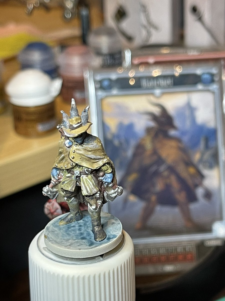 A very enjoyable couple of hours of my Sunday afternoon painting my #gloomhaven #jawsofthelion character - #hatchet

Wish I had my loupes. At least years of fine motor skills learned in surgery came in handy!