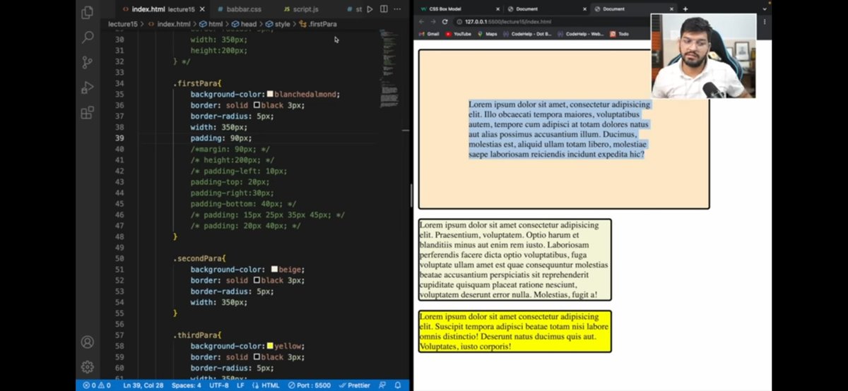 khushbumahii's tweet image. Day 15 of MERN stack developement with @lovebabbar3 

In the css part we learn today about Box model, margin , padding etc 

#codehelp #codding #mernstack #css #tech