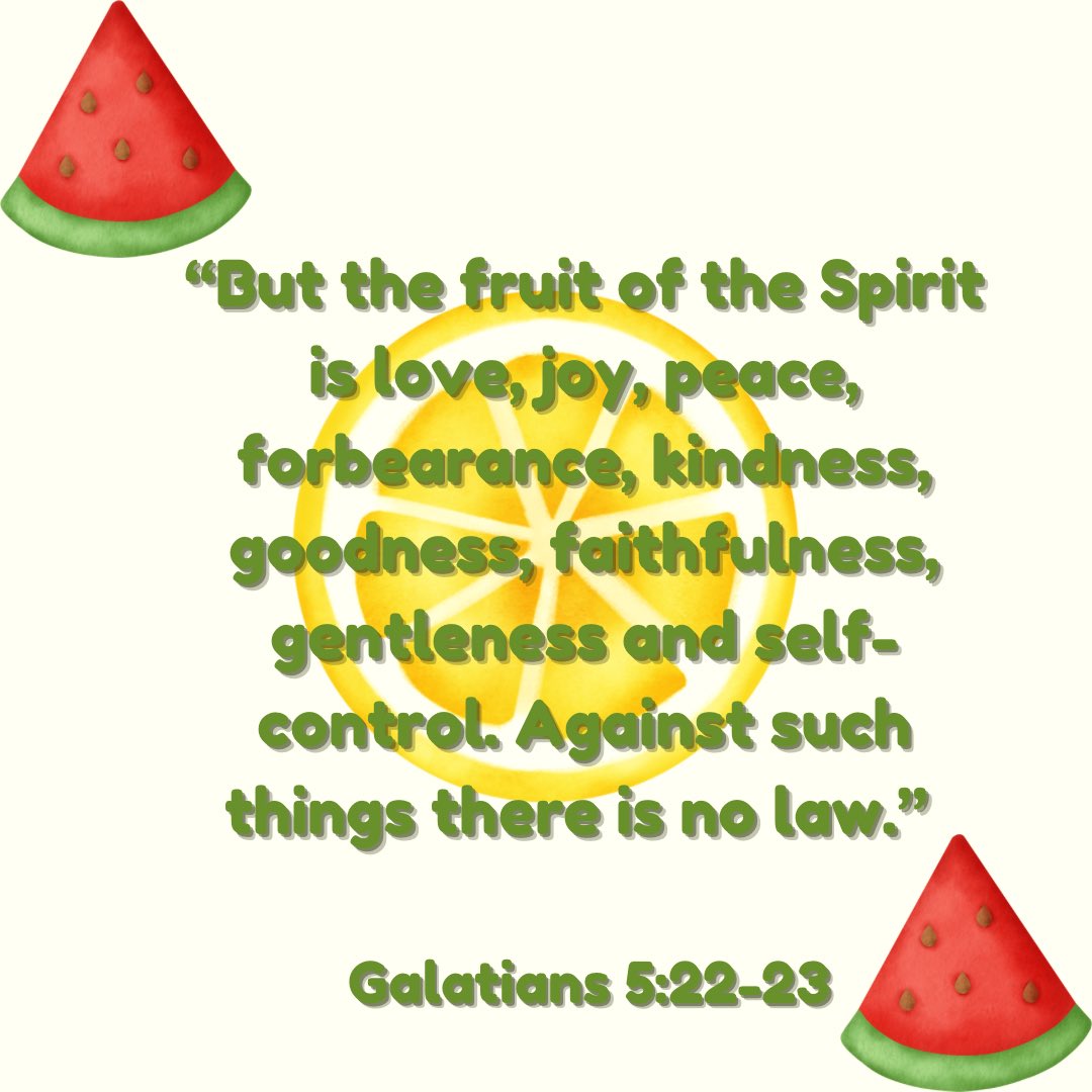 #verseoftheday “But the fruit of the Spirit is love, joy, peace, forbearance, kindness, goodness, faithfulness, gentleness and self-control. Against such things there is no law.”
Galatians 5:22-23 #sundaywisdom #GodBless