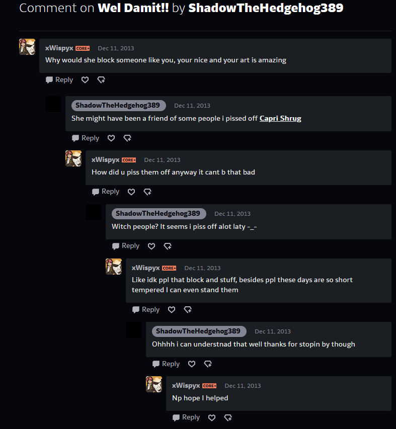 sonic99rae's tweet photo. Threads of Sonic99rae / HEDGEHUNK (DeviantArt) being a HORRIBLE person🧵
She's always been this way with other people dated back in 2013. In this journal she blocked a person in DA for being a supporter of her
But I promise you, the more you read this thread, THE WORSE IT GETS
#1 https://t.co/bNKuXHXavv