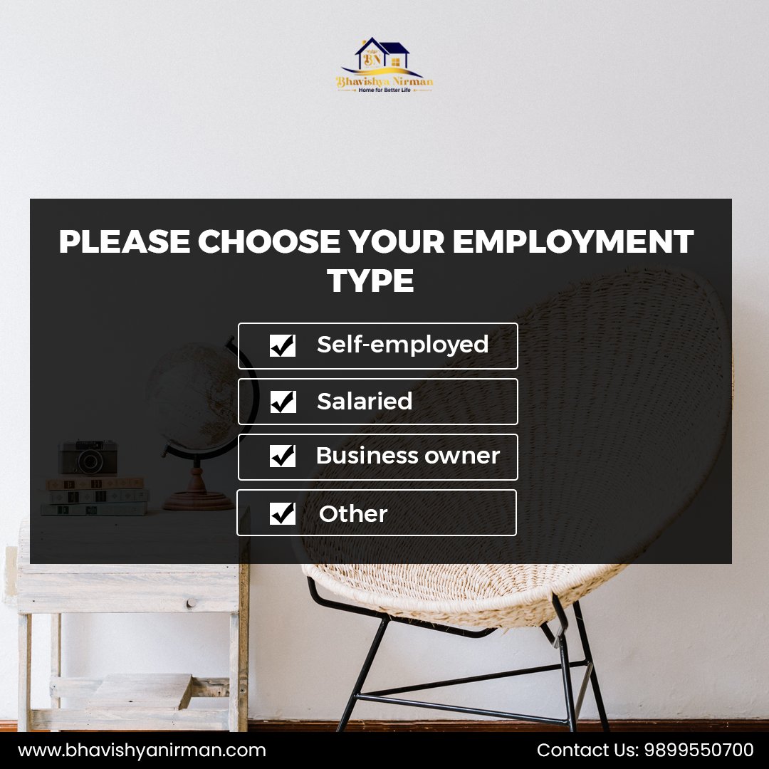 What is your employment type?
Share in the comment box

#realestate #ask #askapoll #bhavishyanirman #buildersfloors #smarthomes #questions #poll #OpinionPoll