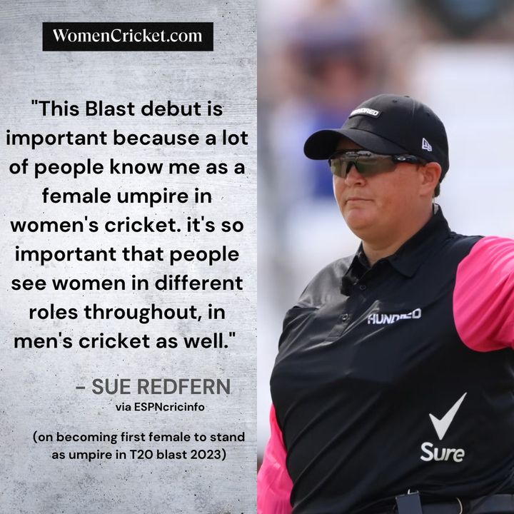 Sue Redfern - First Female umpire in T20 blast !

#cricket #umpire #T20 #t20blast #sueredfern #women #SportsNews #Latest #CricketTwitter #WomenCricket