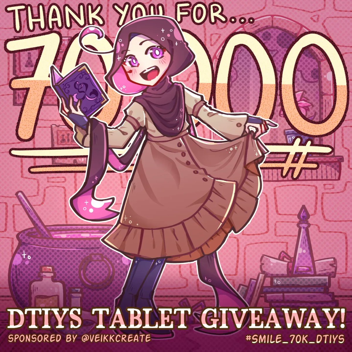 Spirited__Smile's tweet photo. I MADE A DTIYS GIVEAWAY FOR A SMILE 70K CELEBRATION! 💖 WINNER WILL RECEIVE A VEIKK VIOLA L DRAW TABLET!
More information on Instagram!
https://t.co/wV7vo1zPON

#Spirited_Smile https://t.co/SFwZVik8Aq