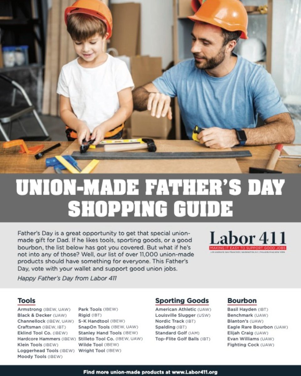 Great ideas for all the union Dads! #FathersDay #UnionMade #BuyAmerican