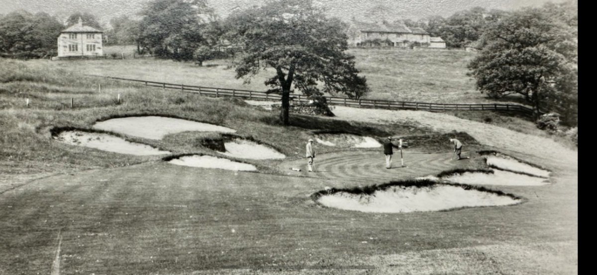 What a hole…15th hole <a href="/IlkleyGolfClub/">Ilkley Golf Club</a> redesigned by Dr Alister MacKenzie in 1926 <a href="/DoctorMacKenzie/">Alister MacKenzie Institute</a>…photo circa 1930’s…maybe one day we can put it back to how it was #golfingperfection