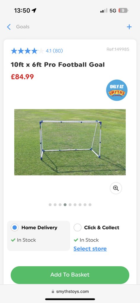 @AskSmythsToys is it possible to purchase a replacement net for this goal? 
The ball went straight through the net🙄